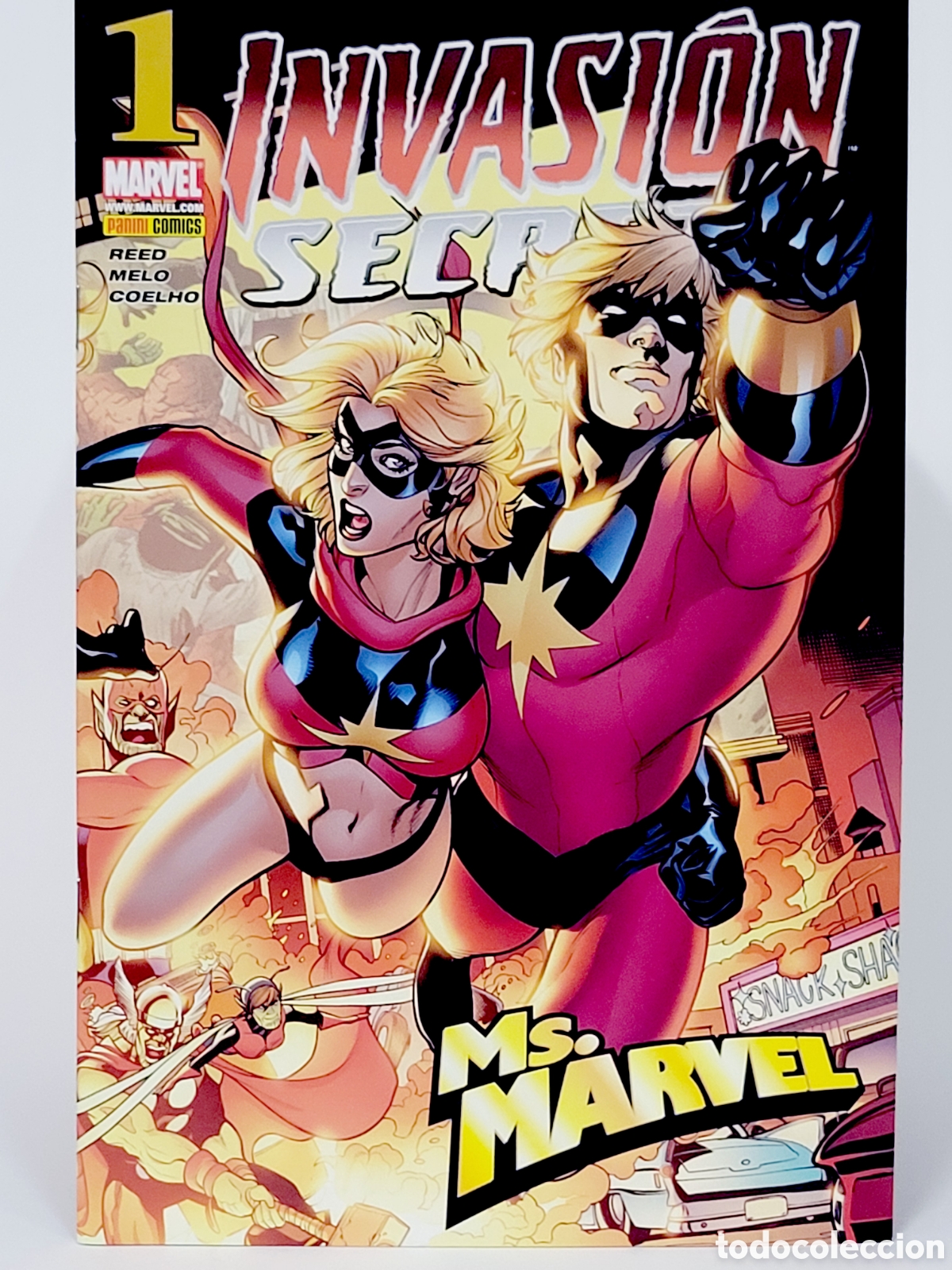 Tebeos: C&Oacute;MIC INVASI&Oacute;N SECRETA MS MARVEL 1 PANINI MARVEL GRAPA DE KIOSCO