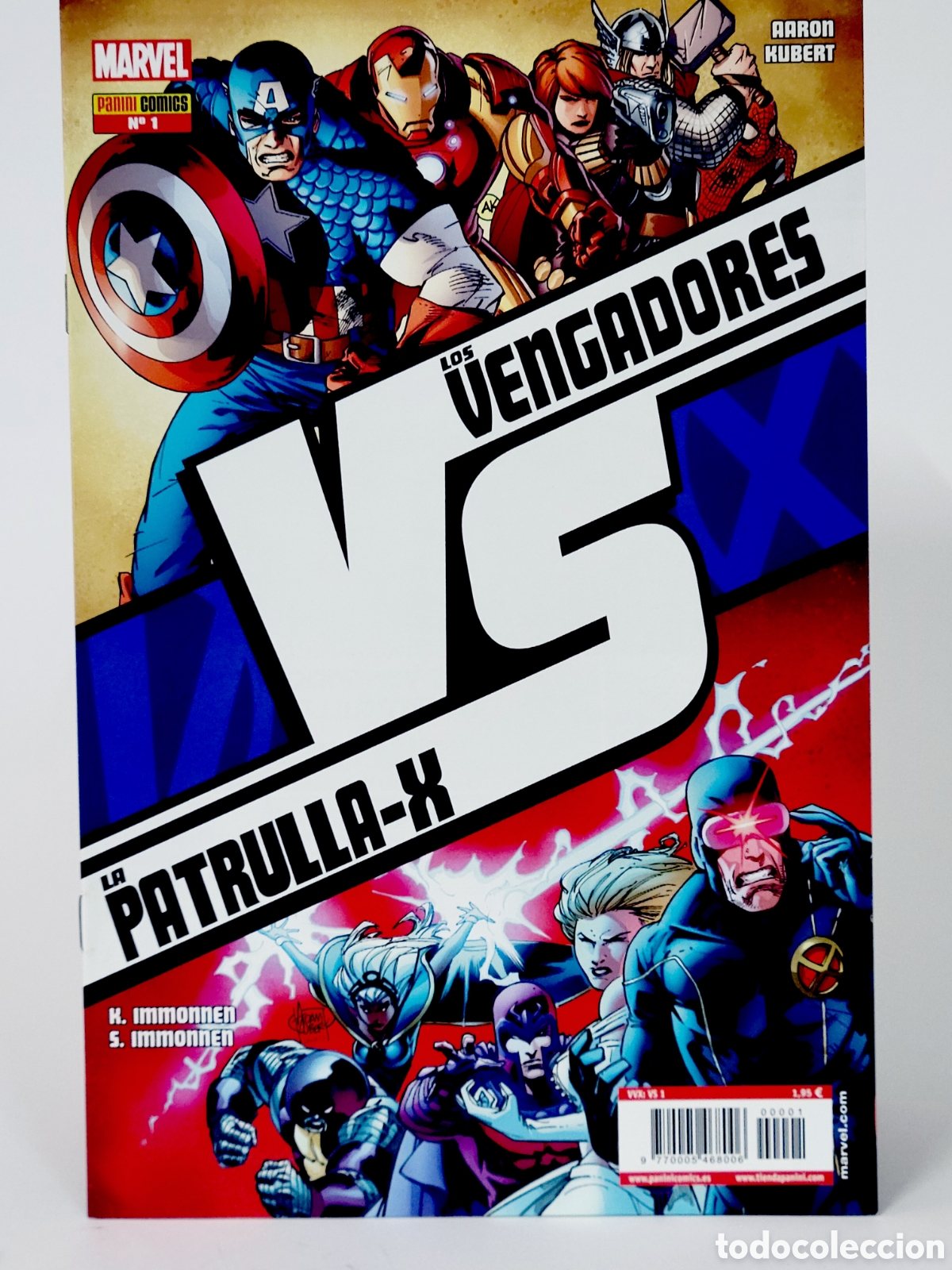 Tebeos: C&Oacute;MIC VVX VS LOS VENGADORES VS LA PATRULLA -X 1 PANINI MARVEL GRAPA DE KIOSCO