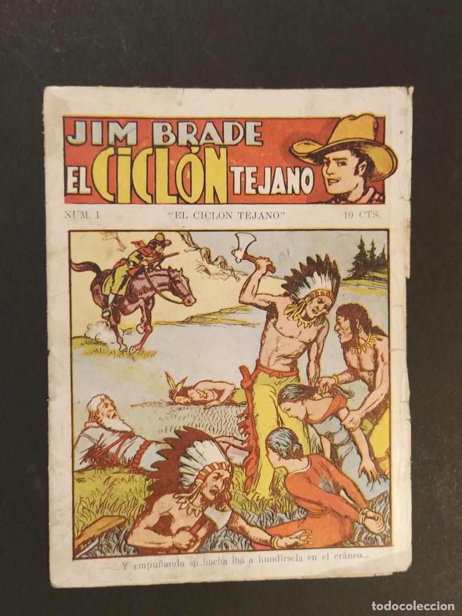 Tebeos: JIM BRADE EL CICLON TEJANO - NUMERO 1 - COMIC ANTIGUO ORIGINAL -VER FOTOS