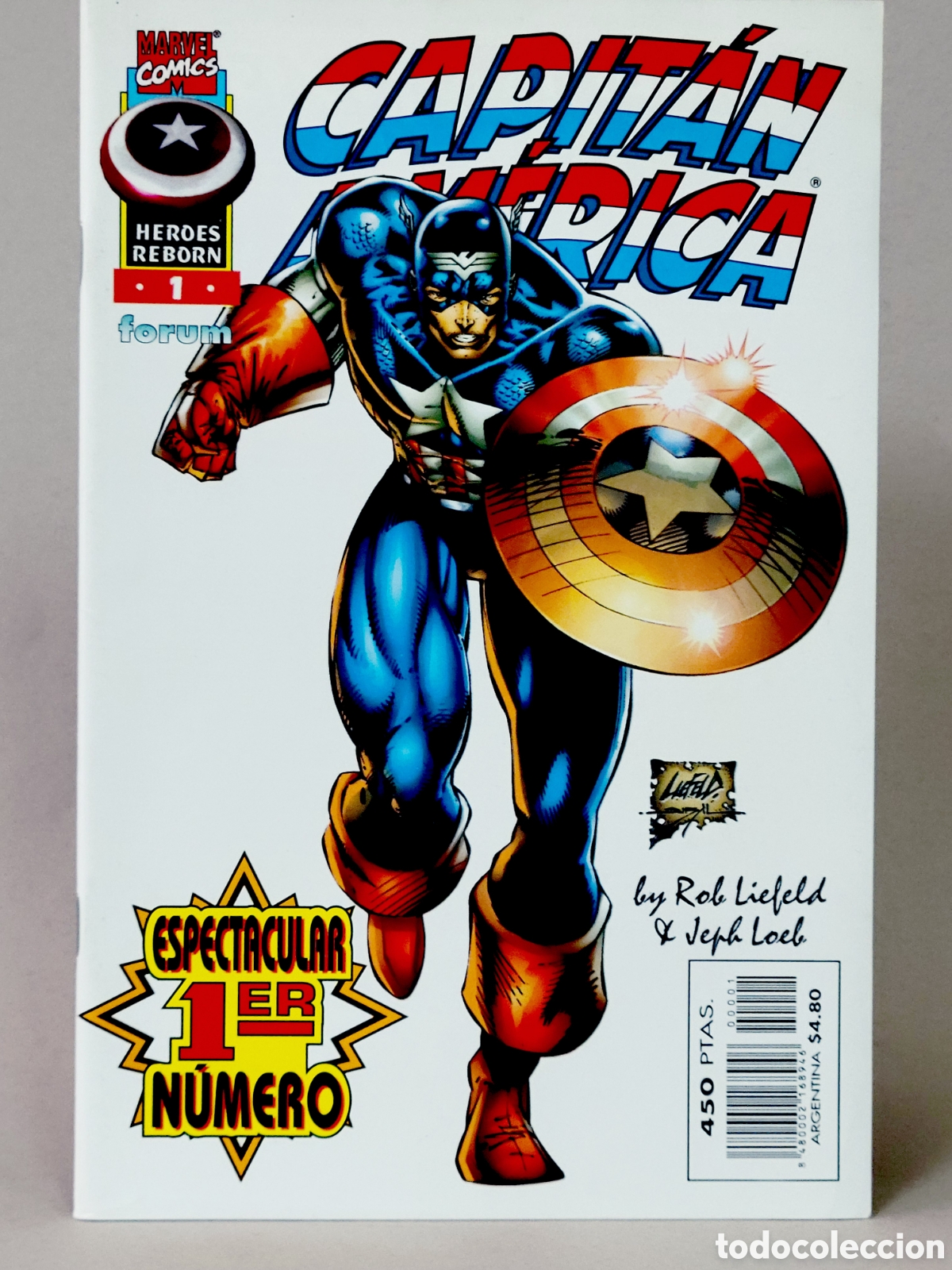 Tebeos: C&Oacute;MIC CAPITAN AM&Eacute;RICA 1 H&Eacute;ROES REBORN FORUM MARVEL GRAPA DE KIOSCO