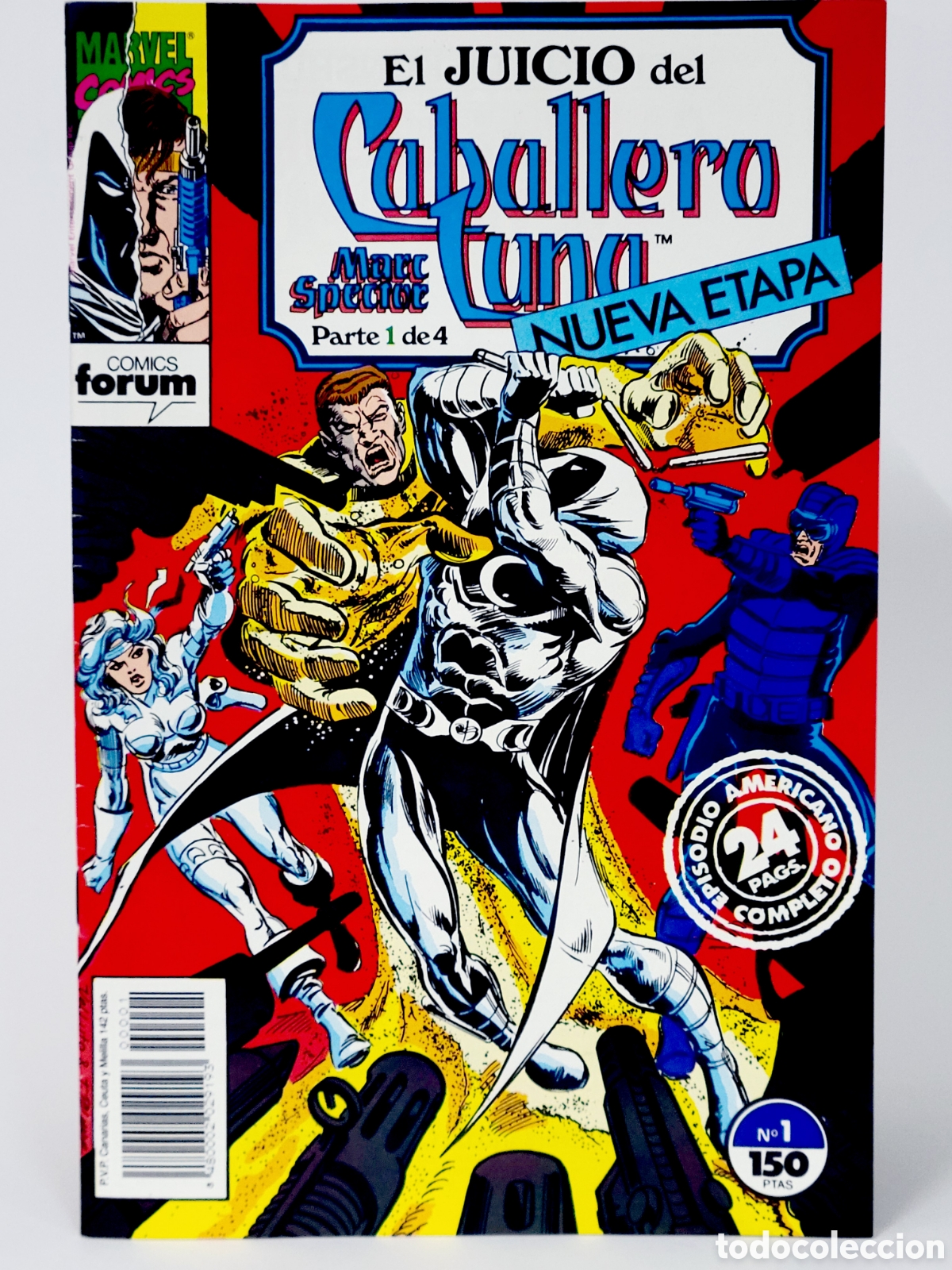 BDs: C&Oacute;MIC MARC SPECTOR CABALLERO LUNA 1 EL JUICIO DEL CABALLERO LUNA FORUM MARVEL GRAPA DE KIOSCO
