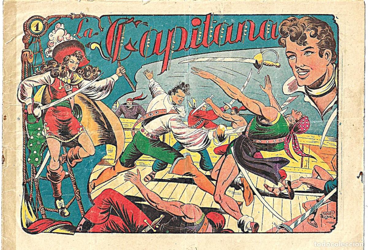 Giornalini: LA CAPITANA N&ordm; 1 ORIGINAL GRAFIDEA 1955 BUEN ESTADO-LEER DESCRIPCION Y VER FOTOS
