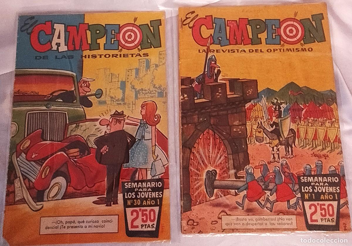 Livros de Banda Desenhada: EL CAMPEON N&ordm; 1 ORIGINAL Y N&ordm; 30 ORIGINAL CON JABATO-BRUGUERA 1960-LEER TODO BIEN VER FOTO