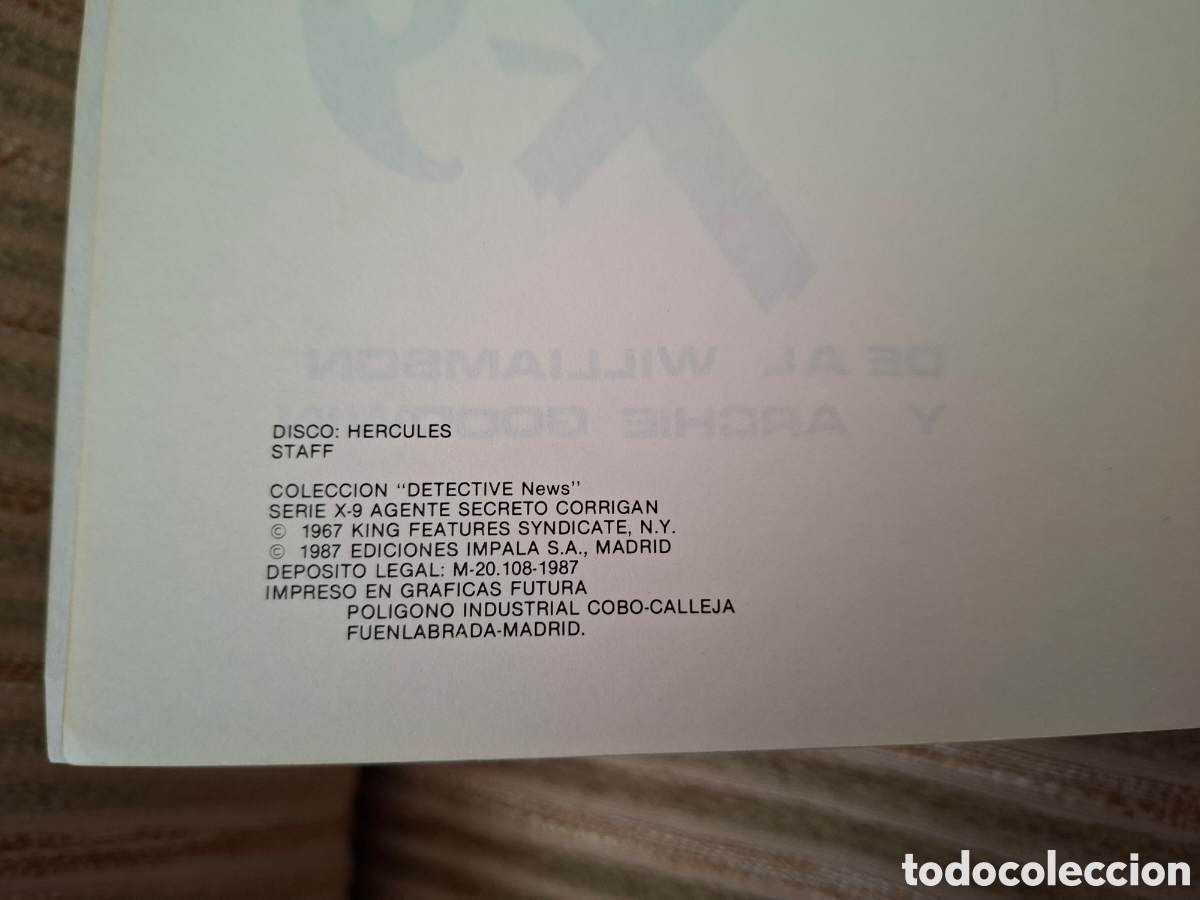 Tebeos: X-9 AGENTE SECRETO, n&deg; 1 (Impala,1987) - Foto 4