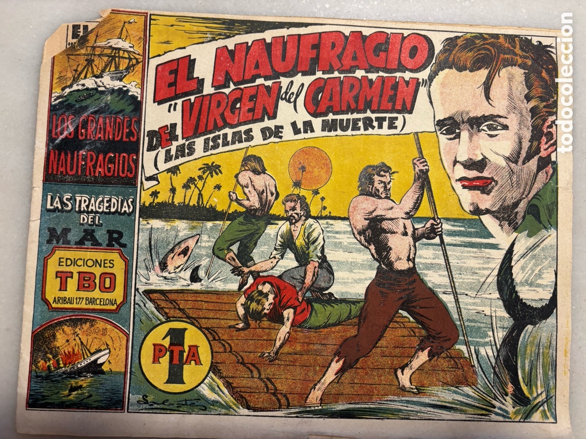 Tebeos: Tebeo, los grandes naufragios, el naufragio del virgen del Carmen, n&uacute;mero uno, ediciones Tebeo