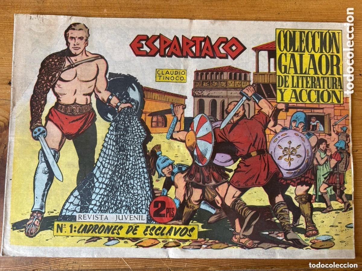 Tebeos: Tebeo Espartaco. N&uacute;mero 1. Ladr&oacute;n de esclavos ed Galapr - Foto 1