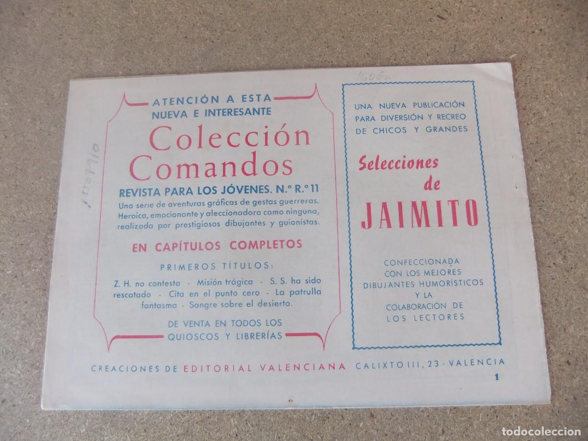 Tebeos: COLECCION COMANDOS N&ordm; 1 EDITORIAL VALENCIANA ORIGINAL - Foto 2