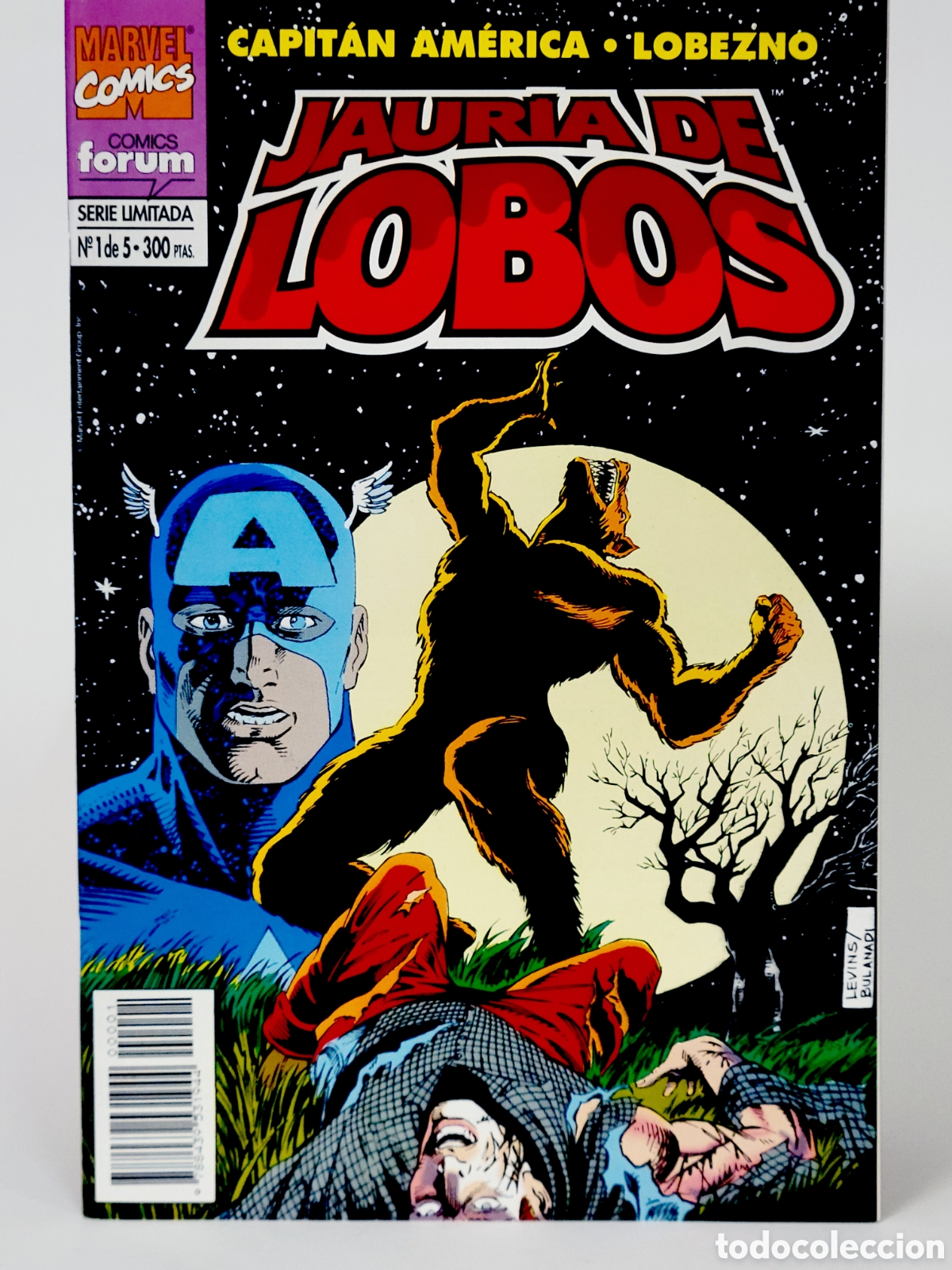 Comics: C&Oacute;MIC CAPITAN AM&Eacute;RICA JAUR&Iacute;A DE LOBOS 1 LOBEZNO FORUM MARVEL GRAPA DE KIOSCO