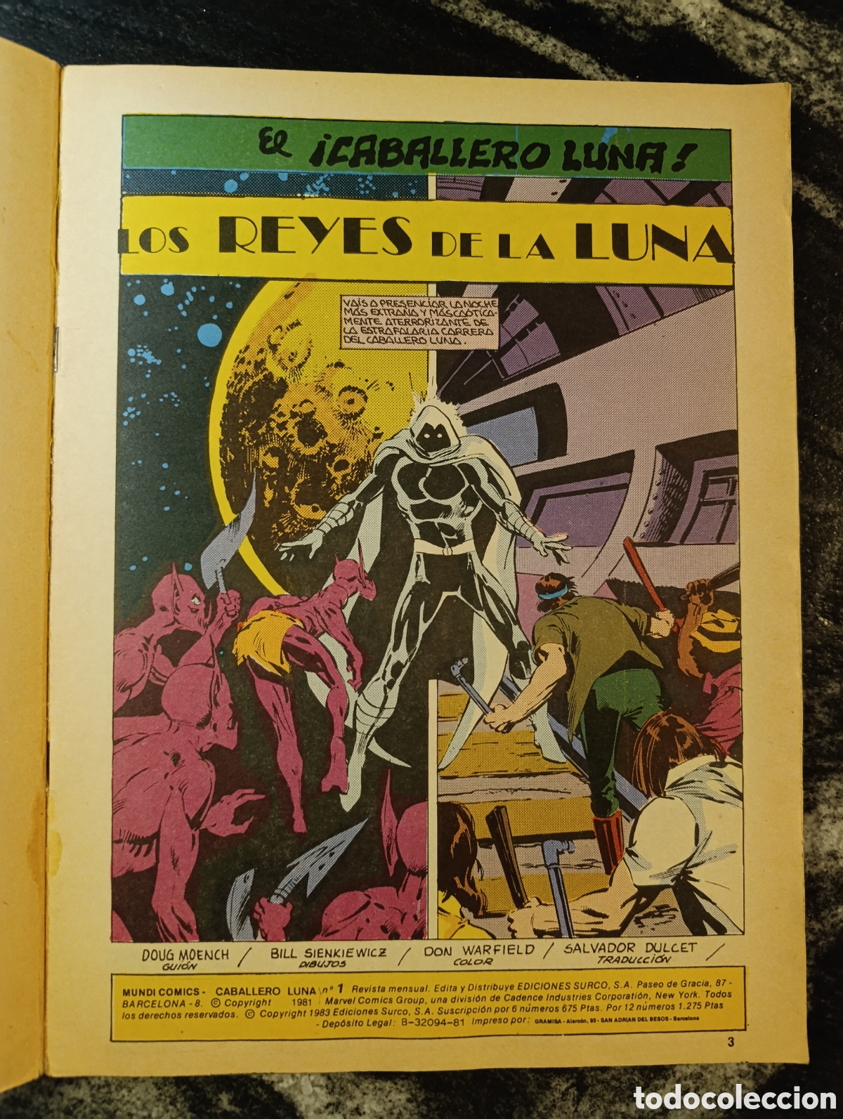 Tebeos: CABALLERO LUNA N1. (CONTIENE 1 A 5) - Foto 2