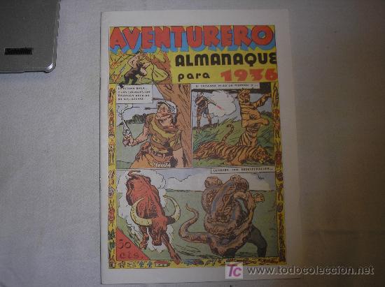 Tebeos: AVENTURERO. ALMANAQUE DE 1936. REEDICI&Oacute;N - Foto 1