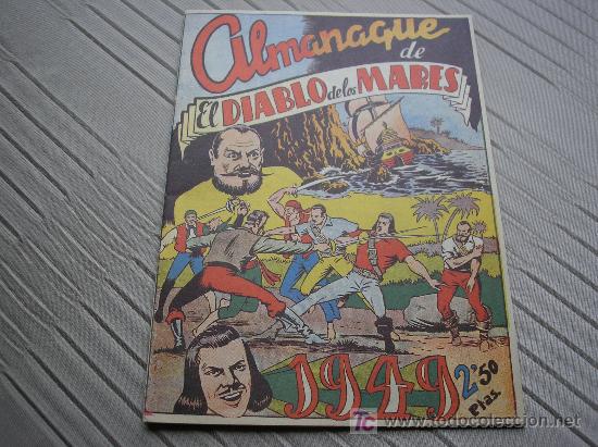 Tebeos: ALMANAQUE EL DIABLO DE LOS MARES, 1949 Facsimil, 17x24 - Foto 1