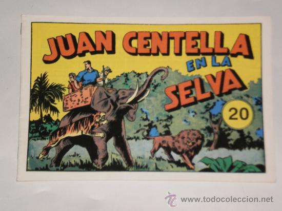 Tebeos: JUAN CENTELLA EN LA SELVA . NUMERO 20 . FACSIMIL A&Ntilde;O 1989 . - Foto 1