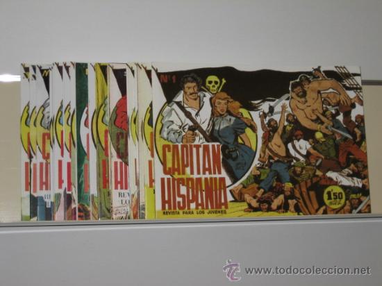 Tebeos: CAPITAN HISPANIA COMPLETA 28 NUM. REEDICION - Foto 1