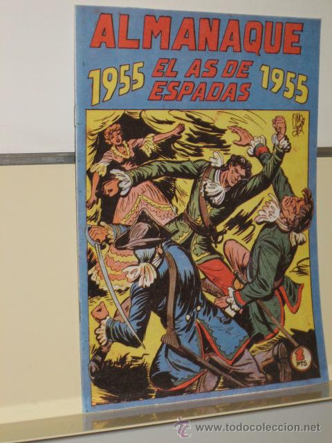 Tebeos: ALMANAQUE EL AS DE ESPADAS A&Ntilde;O 1955 REEDICION - Foto 1