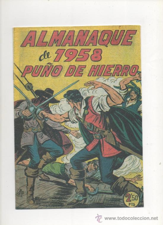 Tebeos: PU&Ntilde;O DE HIERRO - ALMANAQUE 1958 - Foto 1