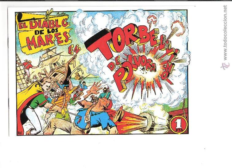 Tebeos: EL DIABLO DE LOS MARES N&ordm; 25-EDICION FACSIMIL - Foto 1