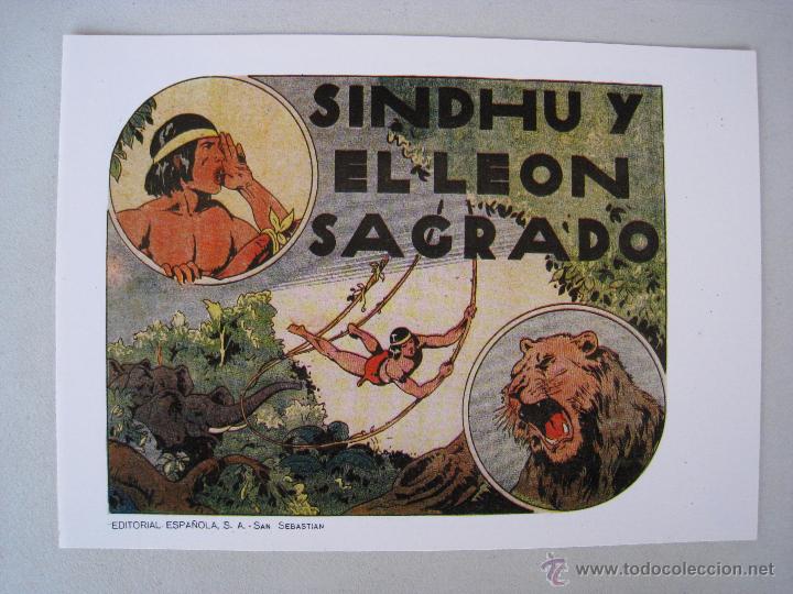Tebeos: CUBIERTAS - SINDHU Y EL LEON SAGRADO - FACSIMIL. - Foto 1