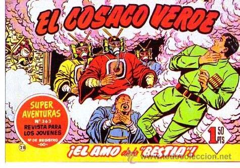 Tebeos: Facsimil  El Cosaco Verde  N&ordm; 28 - Foto 1