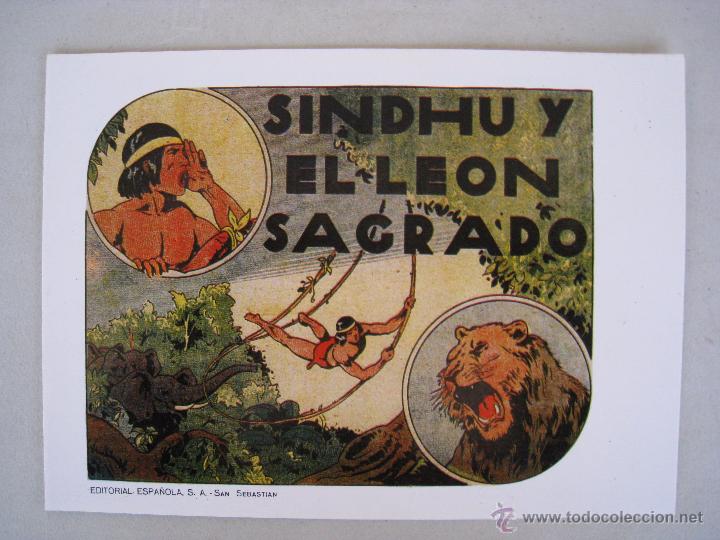 Tebeos: CUBIERTAS - SINDHU Y EL LEON SAGRADO - FACSIMIL. - Foto 2