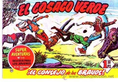 Tebeos: Facsimil  El Cosaco Verde  N&ordm; 77 - Foto 1
