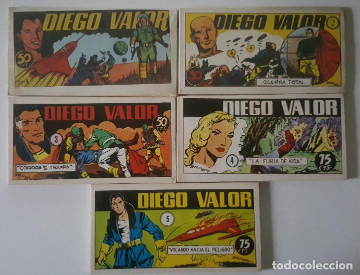 Tebeos: Diego Valor (Ibercomic, 1986) #1 a 5 - Foto 2