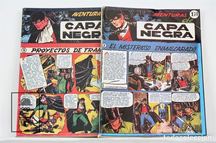 Tebeos: C&oacute;mic - Las Aventuras De Capa Negra / 2 Tomos, Completa - Ed. J.L.A - Foto 1