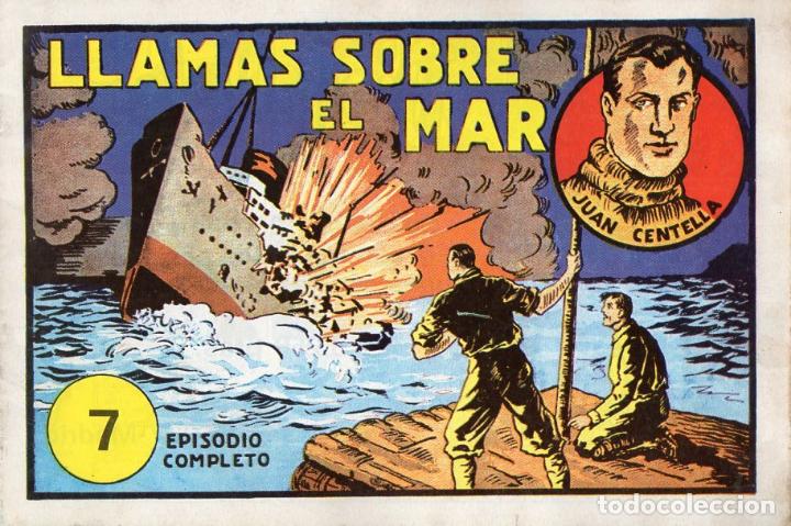 Tebeos: JUAN CENTELLA N&ordm; 7 - LLAMAS SOBRE EL MAR - Foto 1