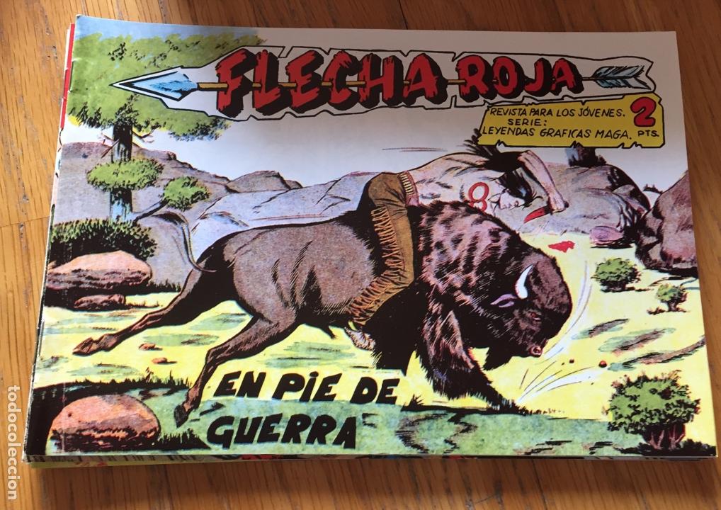 Tebeos: FLECHA ROJA, Facsimil 79 Numeros COMPLETA - Foto 2