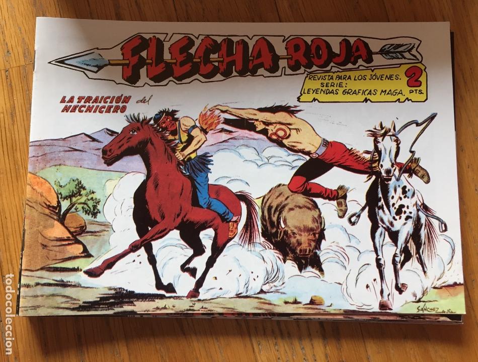 Tebeos: FLECHA ROJA, Facsimil 79 Numeros COMPLETA - Foto 7
