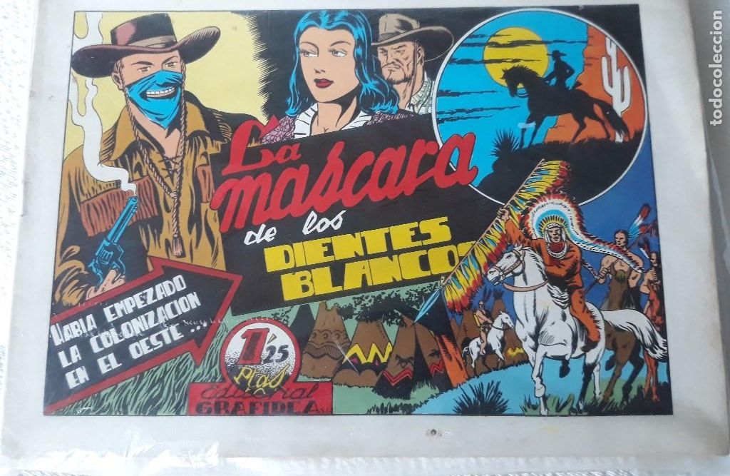 Tebeos: LA MASCARA DE LOS DIENTES BLANCOS. COMPLETA - Foto 1