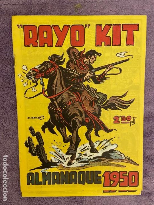 Tebeos: FACSIMIL ALMANAQUE RAYO KIT 1950 NUEVO - Foto 1