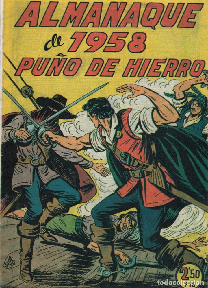 Tebeos: ALMANAQUE PU&Ntilde;O DE HIERRO 1958 - IMPECABLE - Foto 1