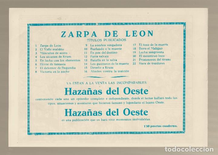 Tebeos: ZARPA DE LE&Oacute;N N&ordm; 22 - RAZA DE TRAIDORES - FACSIMIL - Foto 2