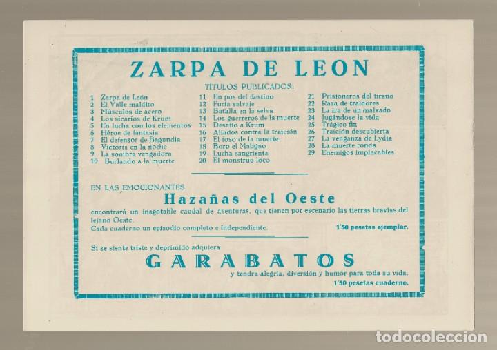 Tebeos: ZARPA DE LE&Oacute;N N&ordm; 29 - ENEMIGOS IMPLACABLES - FACSIMIL - Foto 2