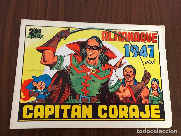 Tebeos: CAPIT&Aacute;N CORAJE ALMANAQUE 1947 , FACSIMIL - Foto 1