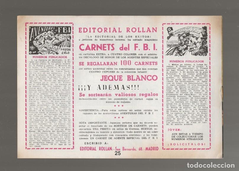 Tebeos: JEQUE BLANCO N&ordm; 25 - CONTRABANDO HUMANO - EDICIONES B.O. 1982 - Foto 2