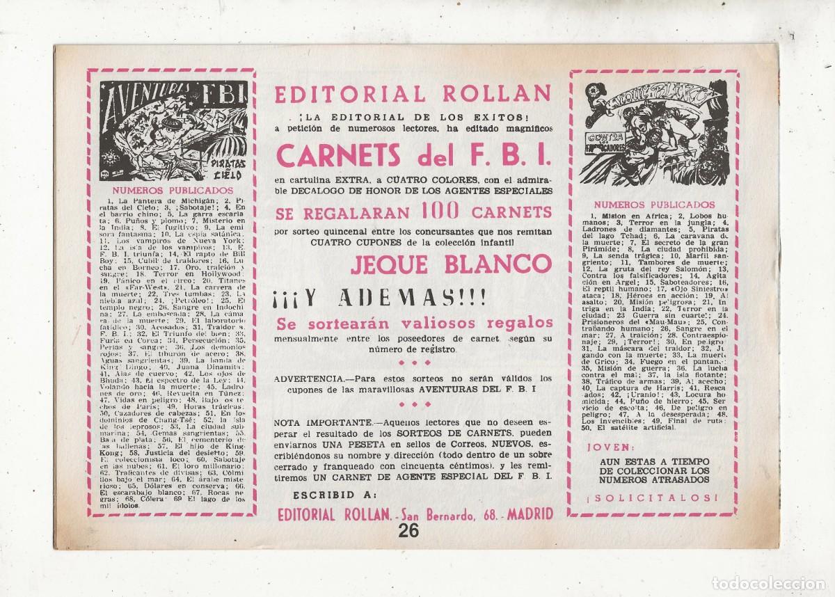 Tebeos: JEQUE BLANCO N&ordm; 26 - SANGRE EN EL MAR - EDICIONES B.O. 1982 - Foto 2