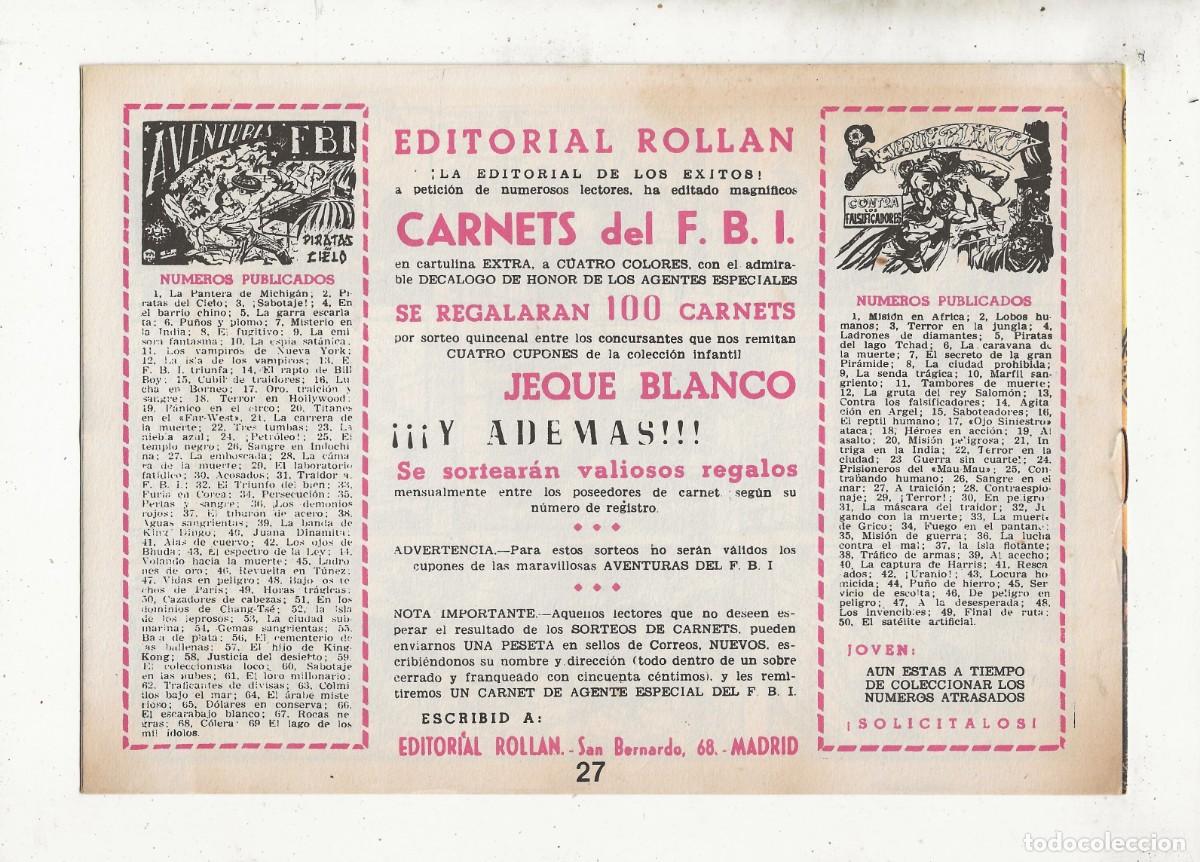 Tebeos: JEQUE BLANCO N&ordm; 27 - A TRAICI&Oacute;N - EDICIONES B.O. 1982 - Foto 2