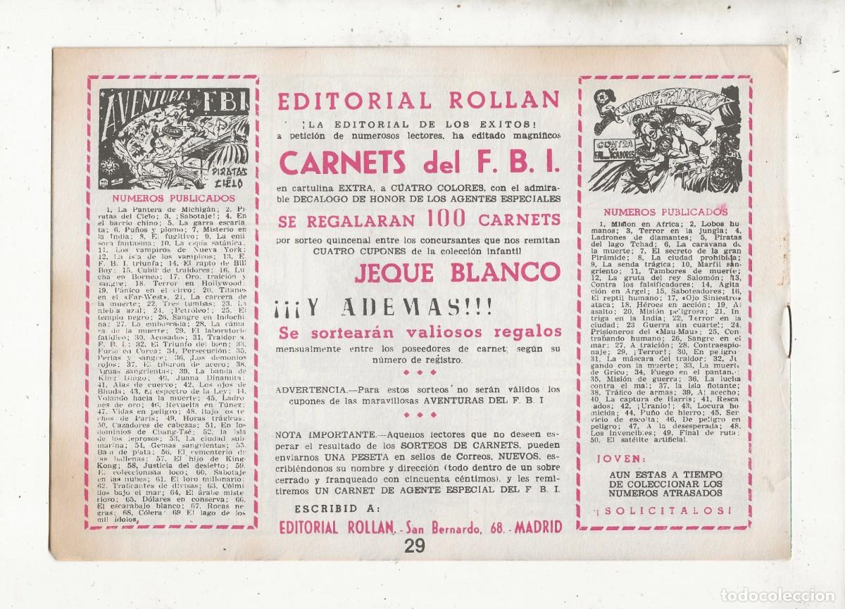 Tebeos: JEQUE BLANCO N&ordm; 29 - &iexcl; TERROR ! - EDICIONES B.O. 1982 - Foto 2