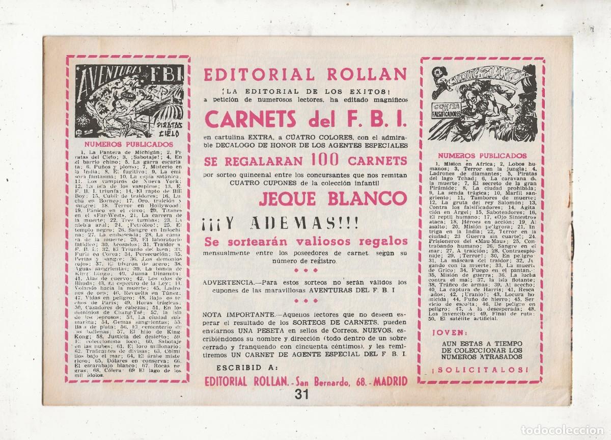 Tebeos: JEQUE BLANCO N&ordm; 31 - LA MASCARA DEL TRAIDOR - EDICIONES B.O. 1982 - Foto 2