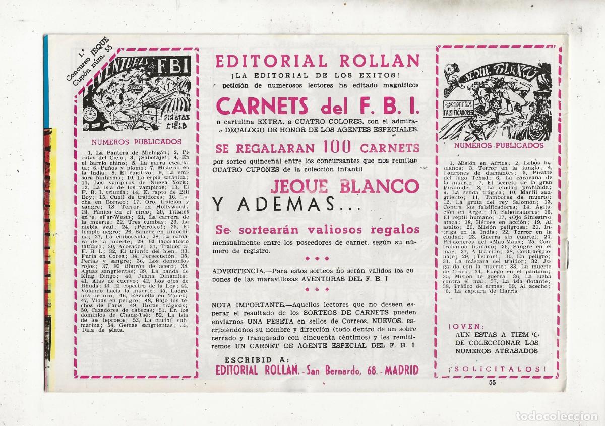 Tebeos: JEQUE BLANCO N&ordm; 55 - EN DEFENSA PROPIA - EDICIONES B.O. 1982 - Foto 2