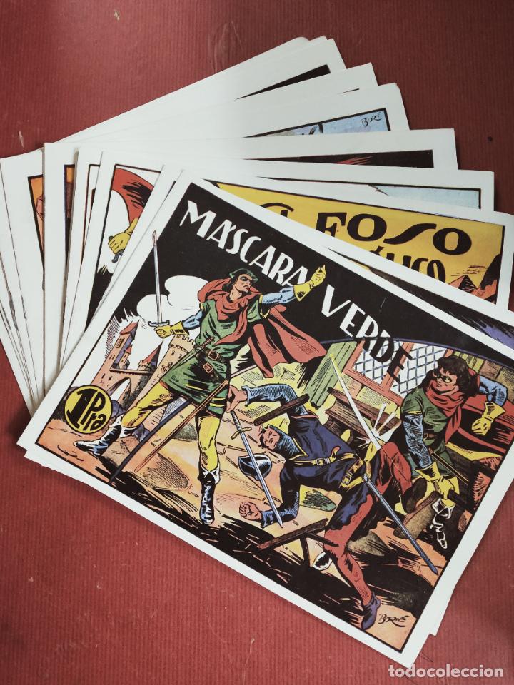 Tebeos: MASCARA VERDE COMPLETA - 15 NUMEROS - FACSIMIL - Foto 1