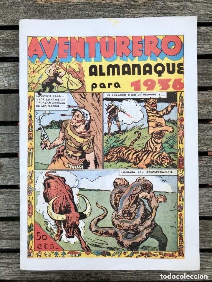 Tebeos: * AVENTURERO * ALMANAQUE PARA 1936 * REEDICI&Oacute;N IMPECABLE * - Foto 1