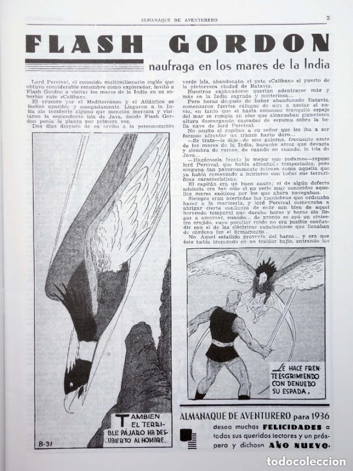 Tebeos: * AVENTURERO * ALMANAQUE PARA 1936 * REEDICI&Oacute;N IMPECABLE * - Foto 3