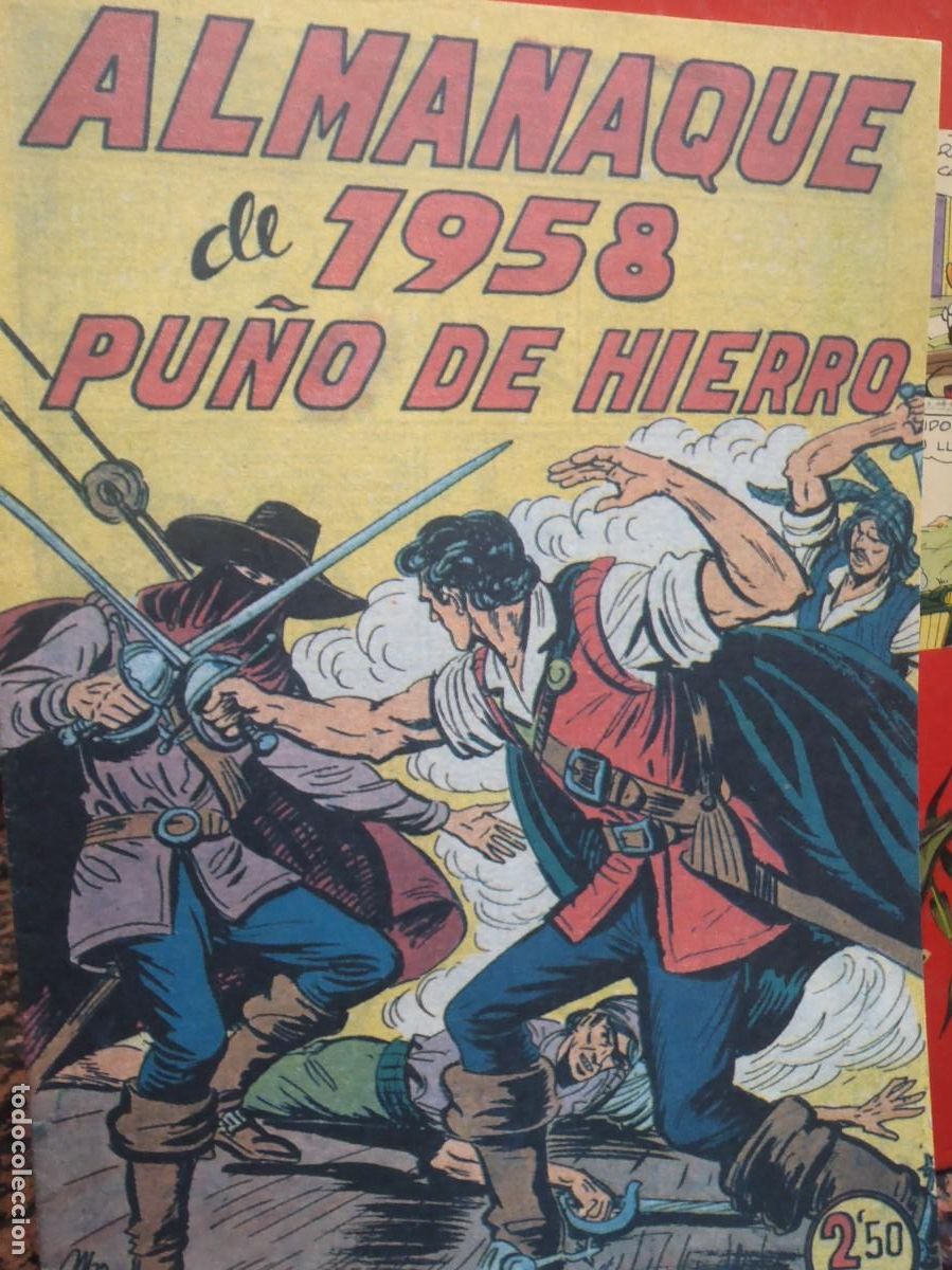 Tebeos: ALMANAQUE DE 1958 PU&Ntilde;O DE HIERRO - FACSIMIL - Foto 1