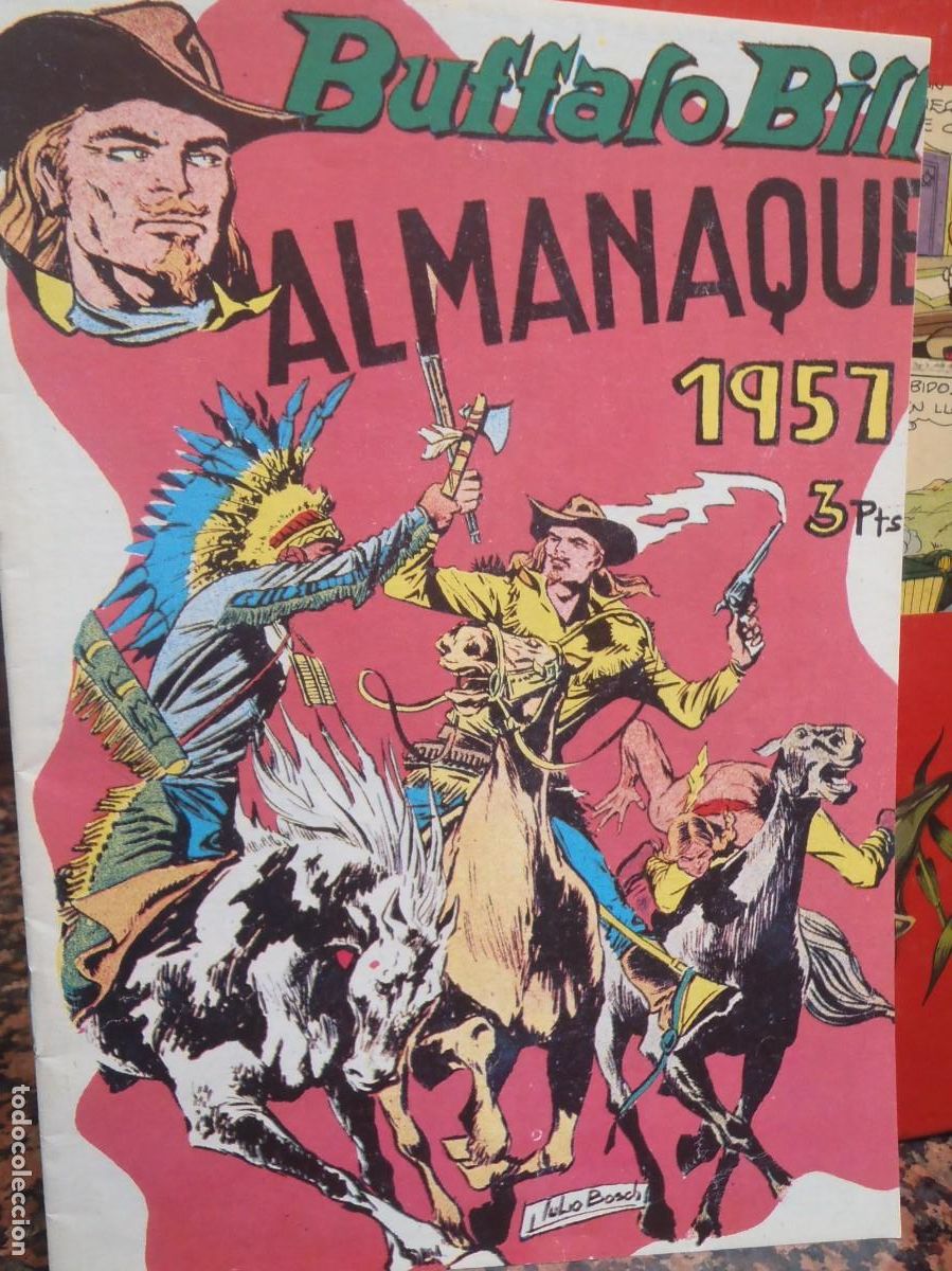 Tebeos: BUFFALO BILL ALMANAQUE DE 1957 - FACSIMIL - Foto 1