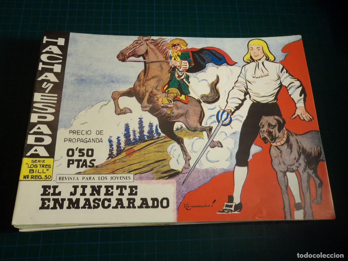 Tebeos: Hacha y espada. Completa. 58. numeros. Reedicion. - Foto 1
