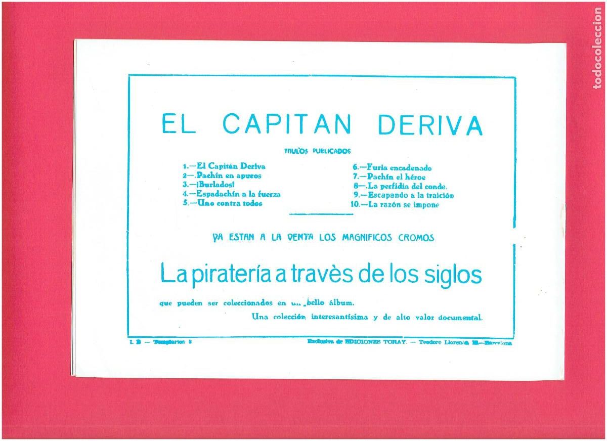 Tebeos: R * EL CAPITAN DERIVA * COMPLETA 10 NUMEROS * REEDICION IMPECABLE * - Foto 13