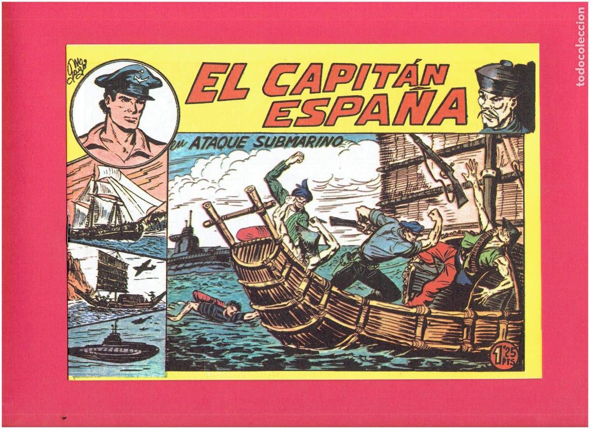 Tebeos: R * EL CAPIT&Aacute;N ESPA&Ntilde;A * COMPLETA 32 N&Uacute;MEROS * REEDICI&Oacute;N FACS&Iacute;MIL * - Foto 5