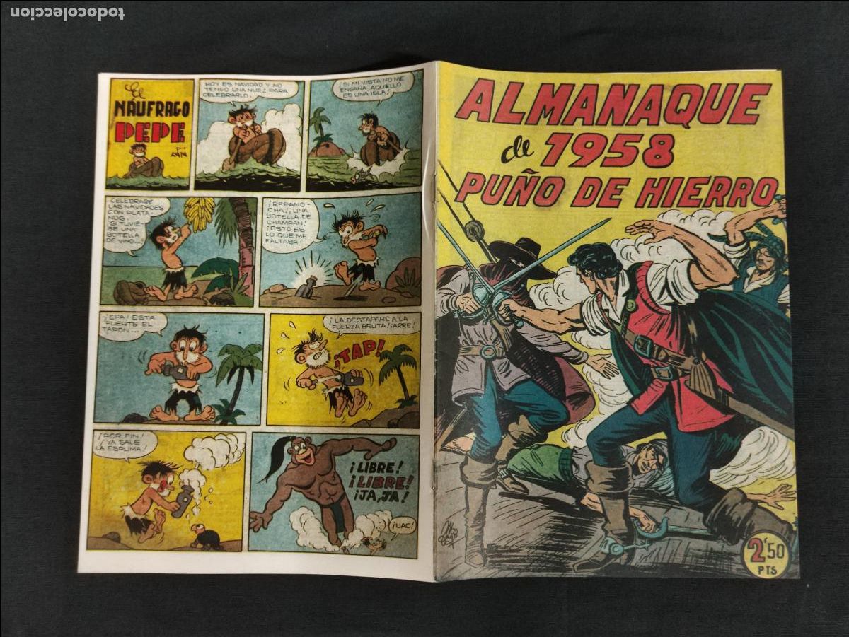 Tebeos: FACSIMIL - PU&Ntilde;O DE HIERRO - ALMANAQUE 1958 - Foto 1